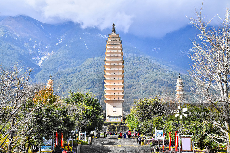大理崇圣寺三塔摄影图片素材