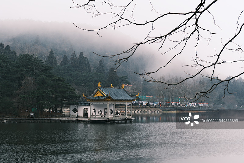 庐山如琴湖图片素材