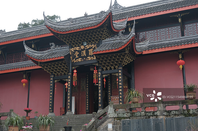 峨眉山著名寺庙伏虎寺，罗汉堂图片素材