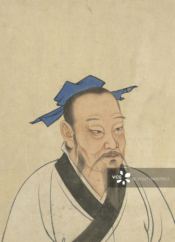 绘画插图，儒教，孔门七十二贤人之，金乡侯，澹台灭明图片素材