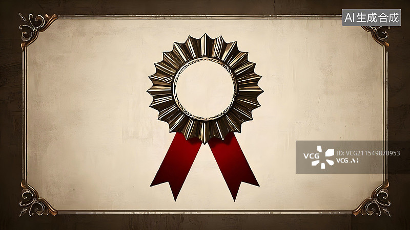 【AI数字艺术】西方复古边框勋章图片素材
