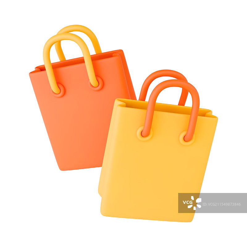 3D秋季购物袋概念图片素材