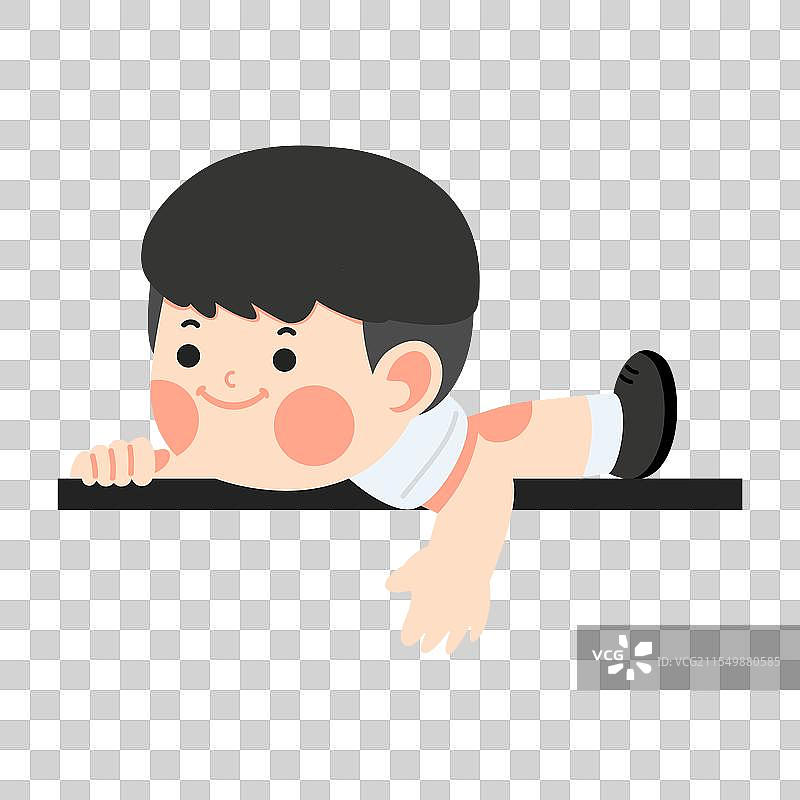孩子们在学校攀爬墙壁图片素材
