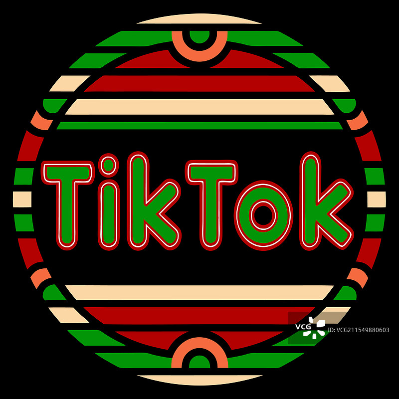 TikTok标志图标艺术设计用于网站图片素材