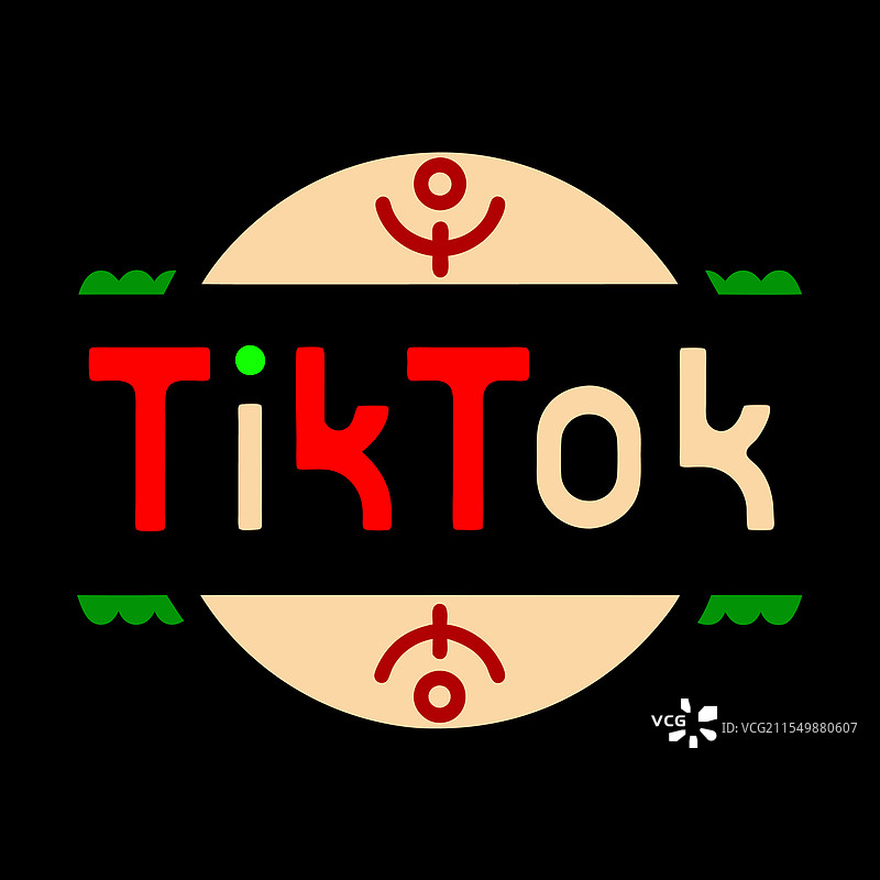 TikTok标志图标艺术设计用于网站图片素材