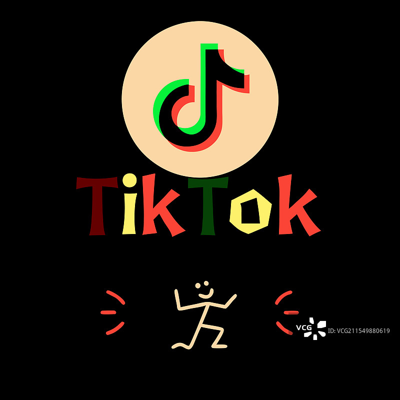 TikTok标志图标艺术设计用于网站图片素材