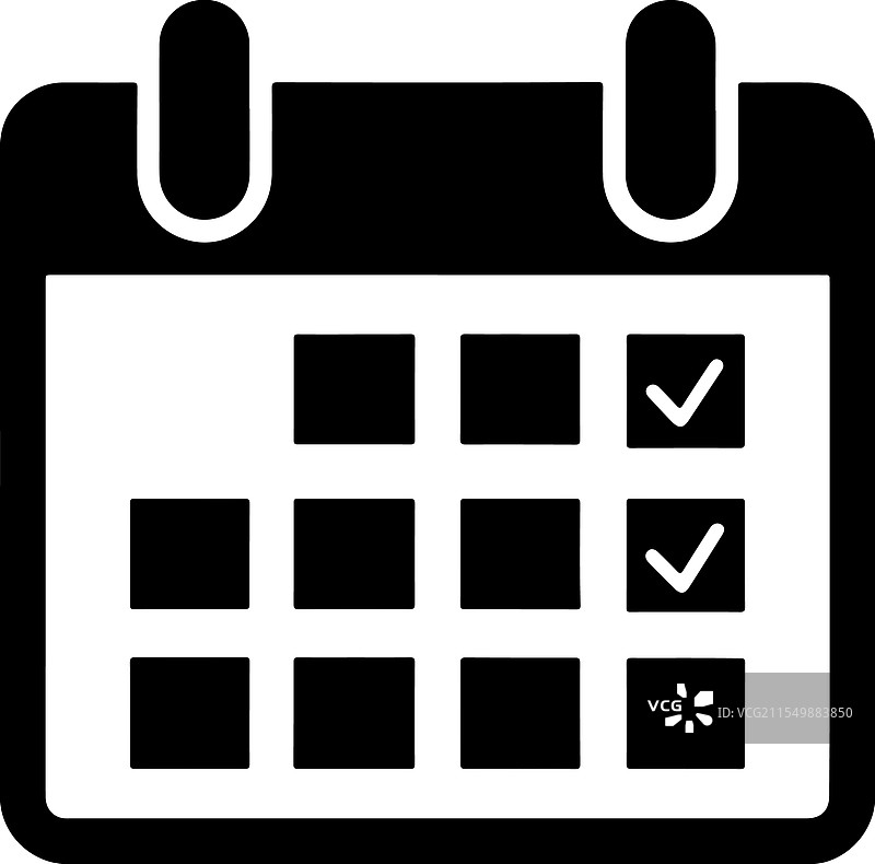 简单日历图标轮廓艺术作品图片素材