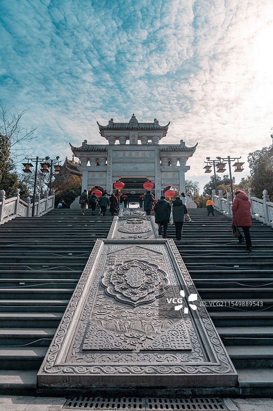 古代建筑重庆鸿恩寺森林公园阁楼鸿恩阁寺庙图片素材