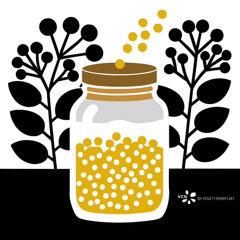 小玻璃罐中的芥菜籽和芥末图片素材