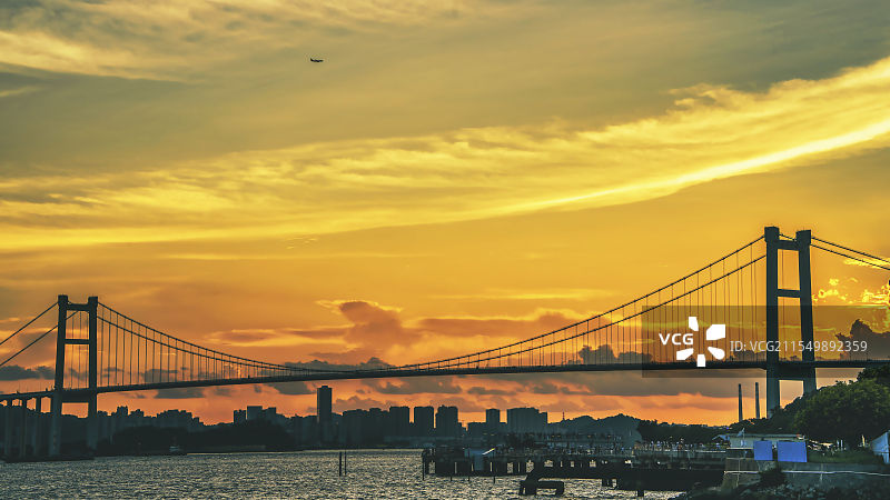 虎门大桥晚霞图片素材