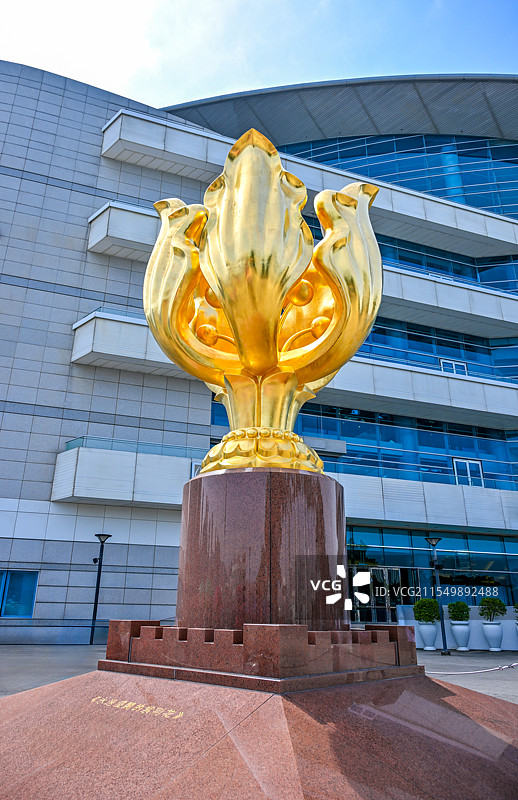 香港特别行政区地标金紫荆广场图片素材