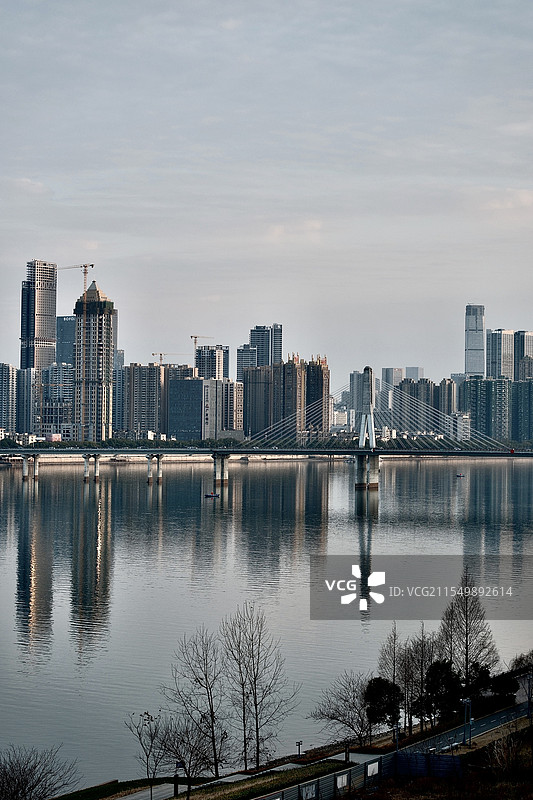 长沙湘江风光图片素材