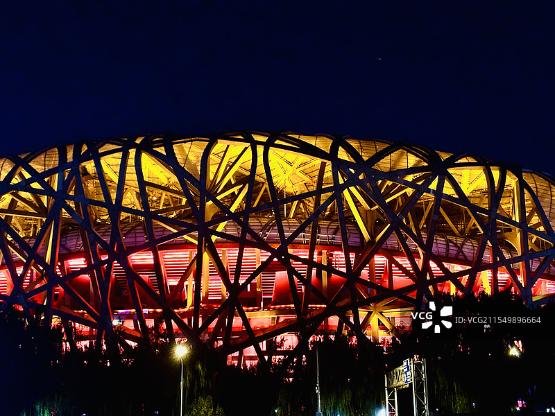 夜间的鸟巢图片素材