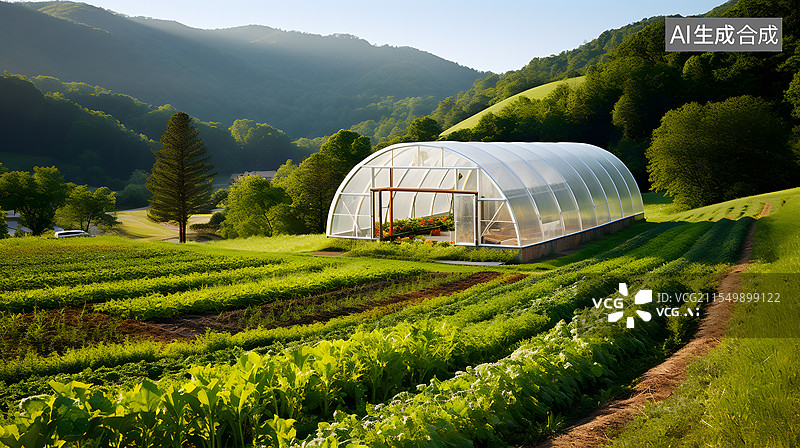 【AI数字艺术】农田大棚种植图片素材