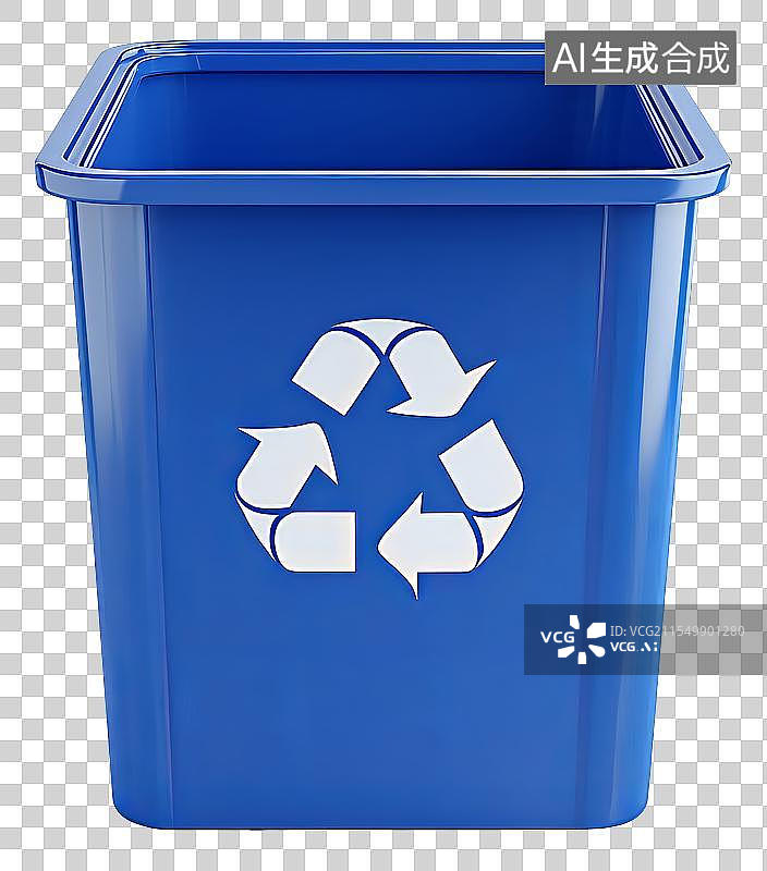 【AI数字艺术】一个塑料环保垃圾桶的免抠插画图片素材
