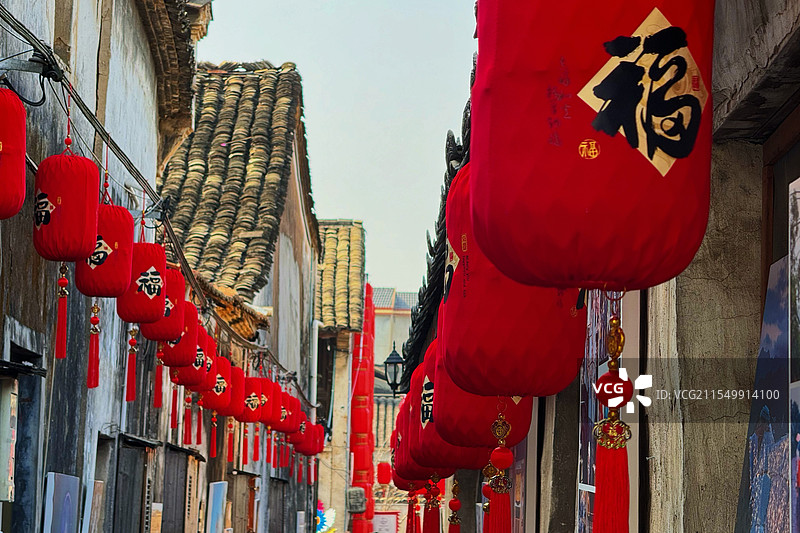 兰溪春节的张灯结彩图片素材