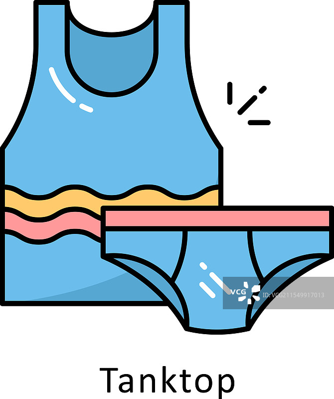 无袖衫的轮廓填充图图片素材