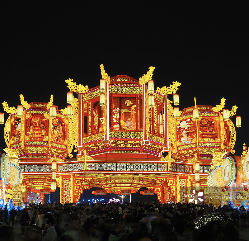 中国自贡彩灯大世界图片素材
