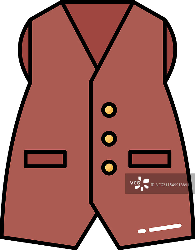 填充轮廓图标风格的背心图片素材
