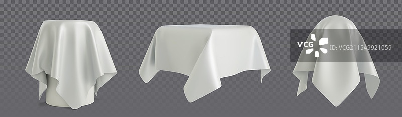 覆盖布套与悬垂面料揭示效果图片素材