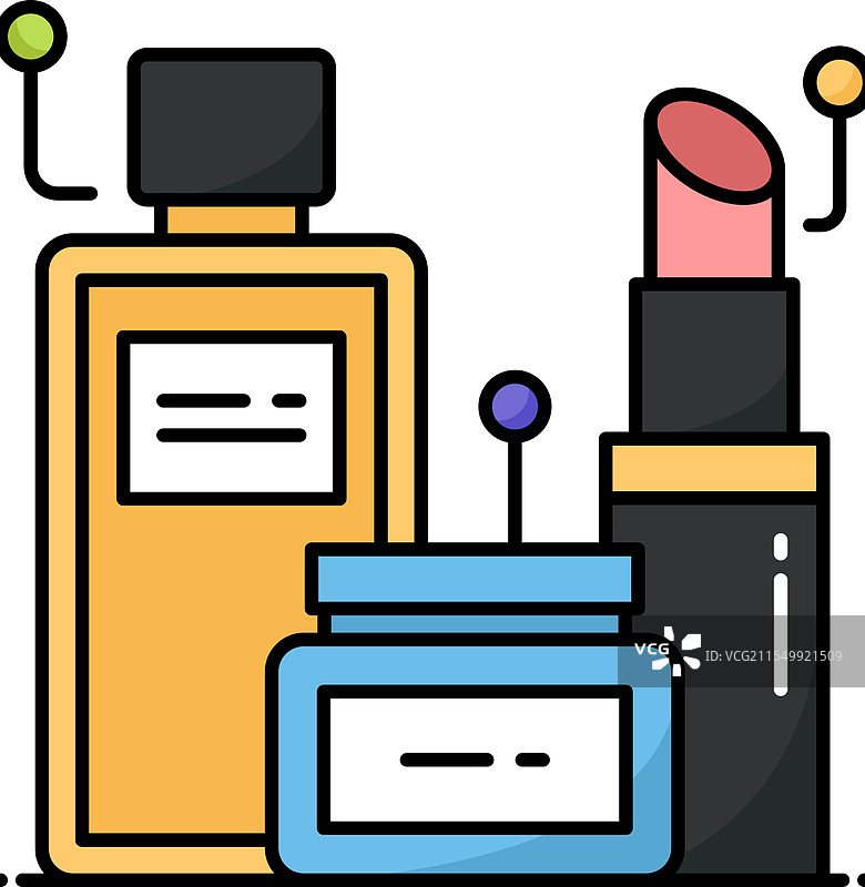 美容护理填充图标风格图片素材