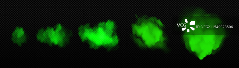 绿色气味雾霭的进展阶段图片素材