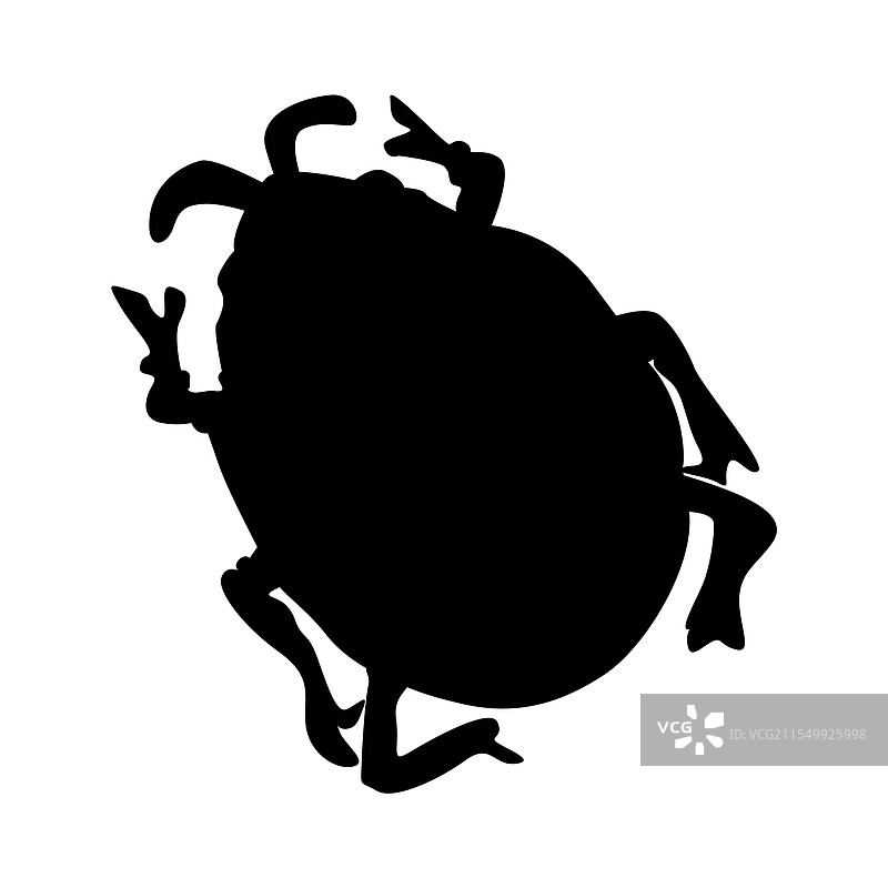 昆虫轮廓在白色背景上孤立显示图片素材