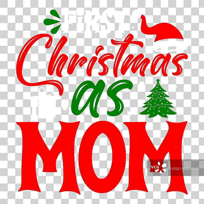 christmas day typography t-shirt design图片素材