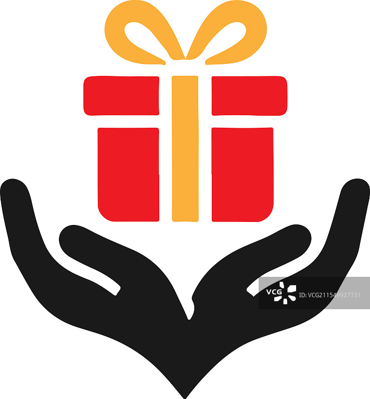 手握礼品盒象征着赠送礼物图片素材