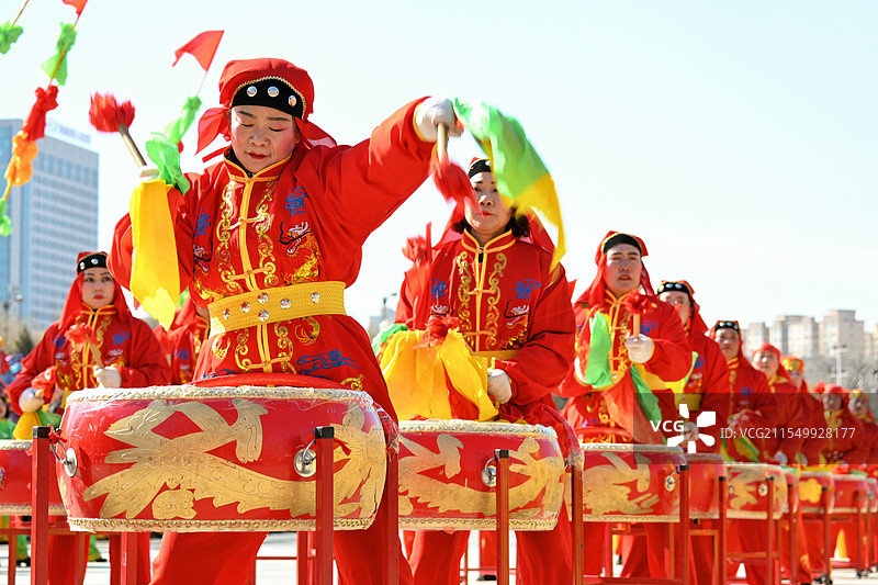 锣鼓喧天图片素材