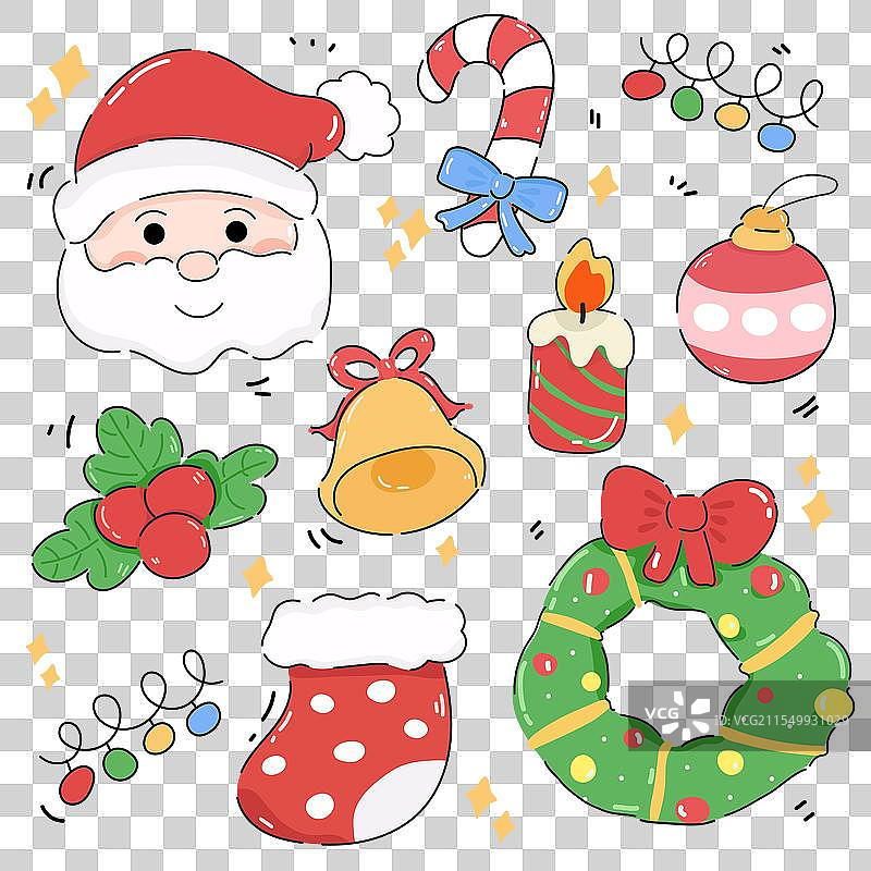 圣诞节手绘套装1-67-11-12图片素材