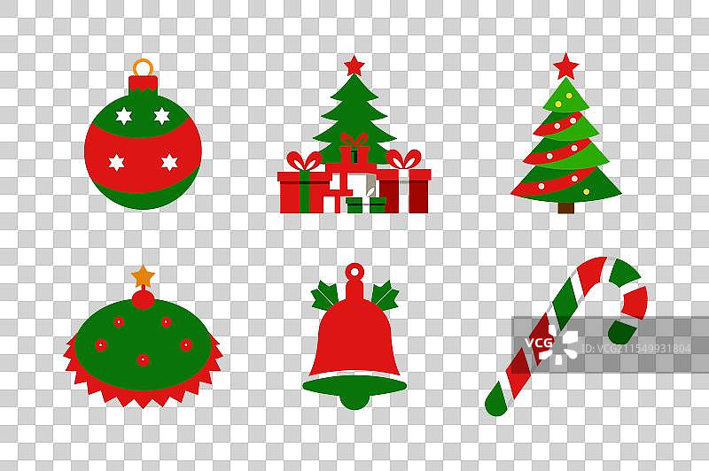 圣诞快乐元素图标套装图片素材