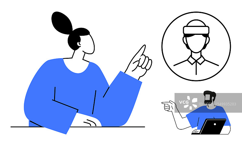 远程沟通与协作图片素材