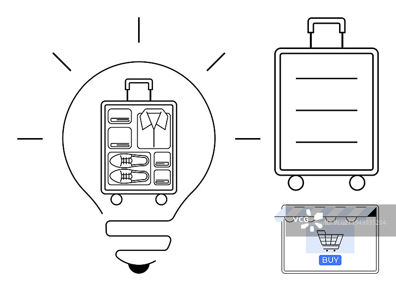 旅行打包和电子商务的创新智能图片素材