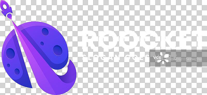 彩色渐变风格的火箭标志图片素材