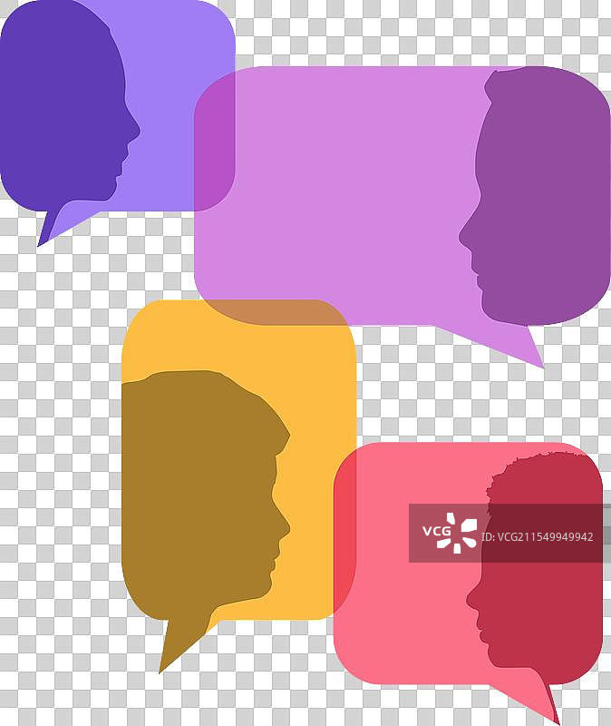 多元化人群的对话小组图片素材