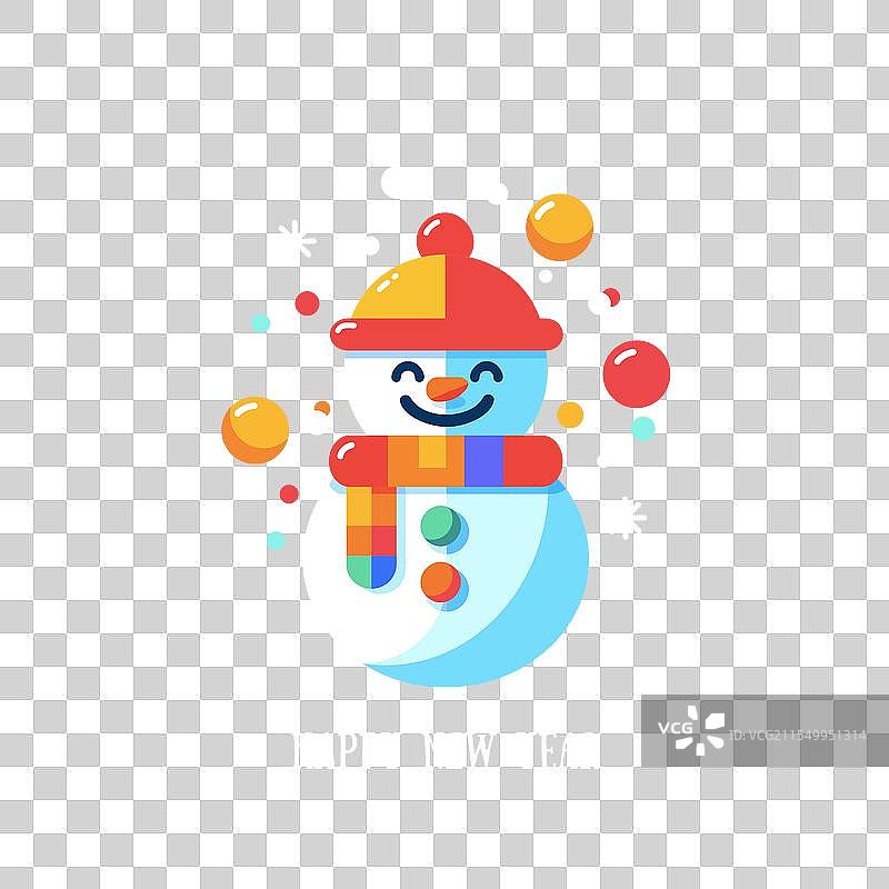 雪人贺卡图片素材