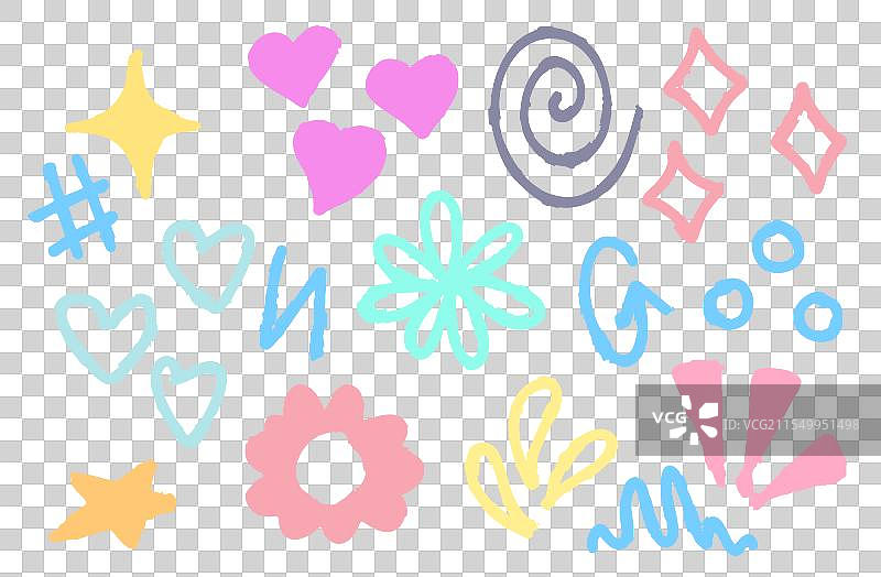 简单涂鸦艺术设计套装图片素材