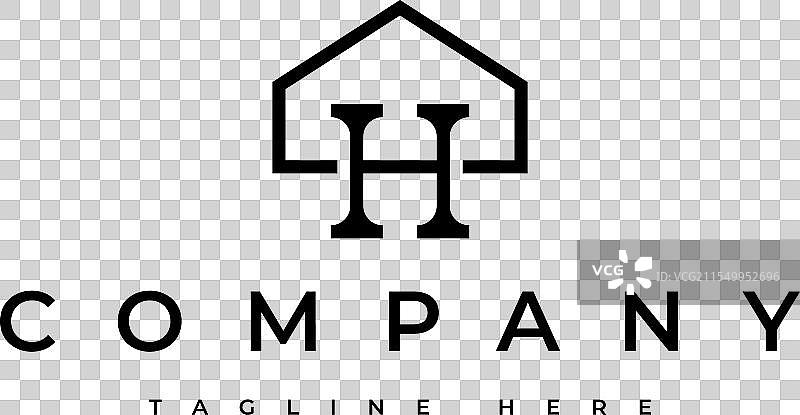 字母H房地产标志设计图片素材