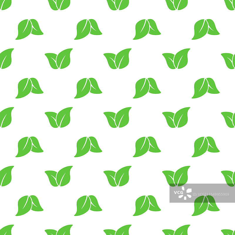 绿茶叶无缝图案图片素材