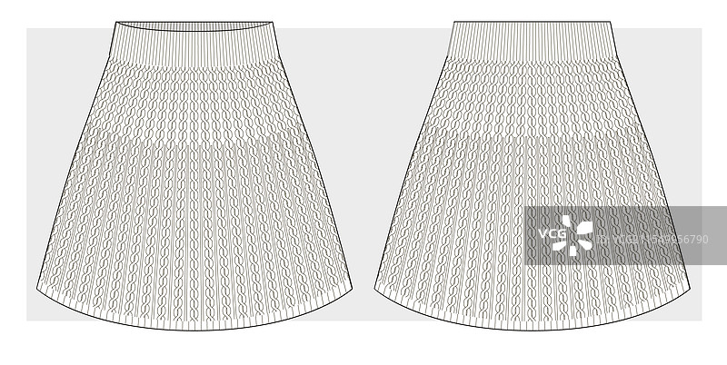 编织的喇叭裙带有辫子装饰图片素材