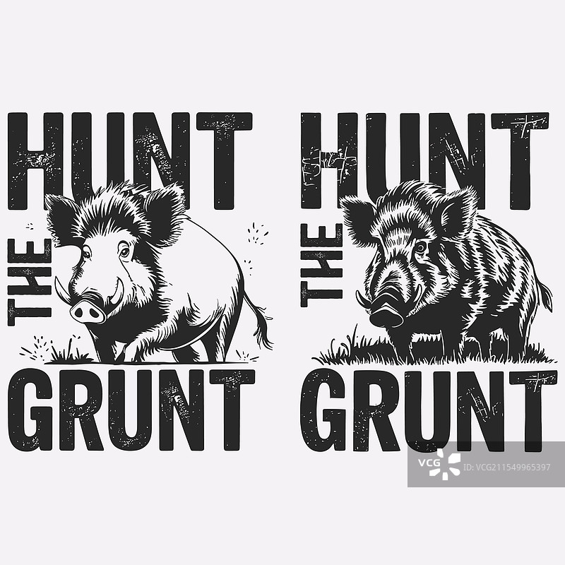 户外狩猎野猪的咕哝声 SVG PNG图片素材