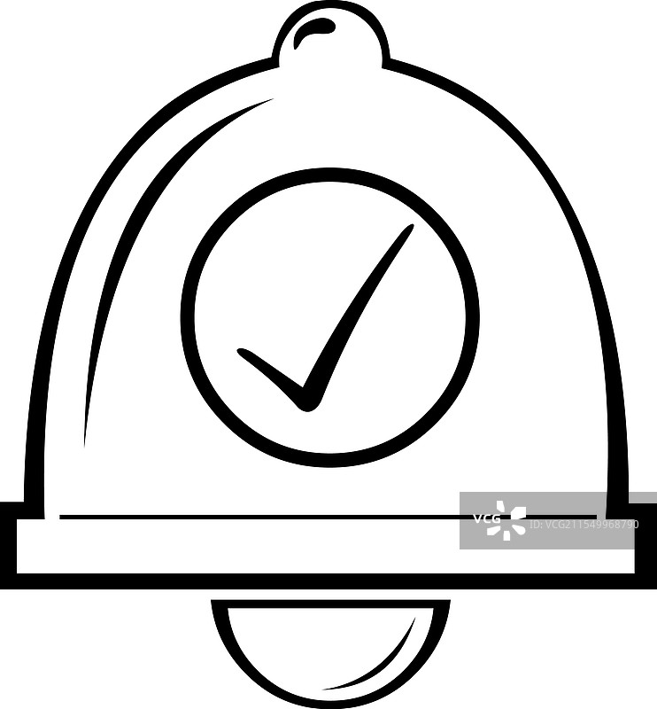 黑白图标铃铛通知图标图片素材