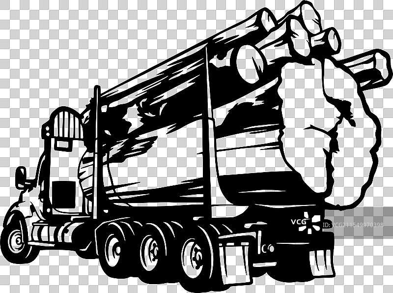 伐木卡车 - 重型设备 - 重型机械图片素材