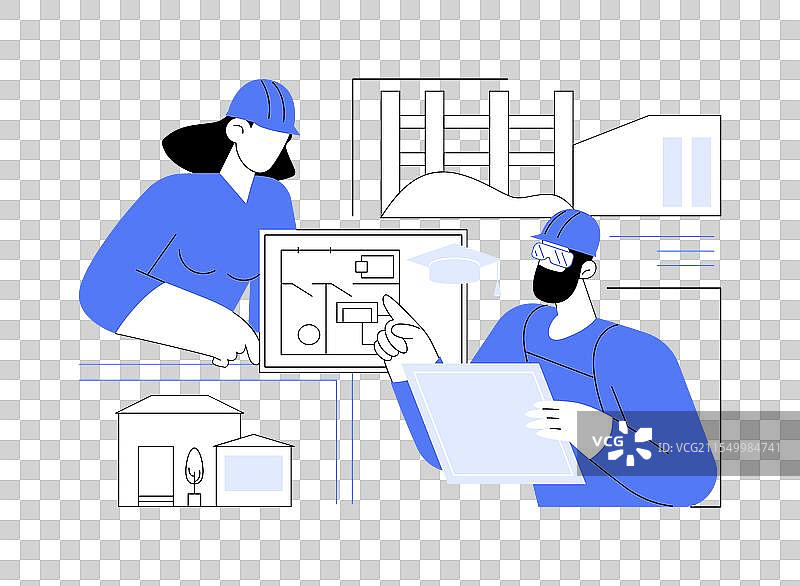 孤立的建筑科学卡通图像图片素材