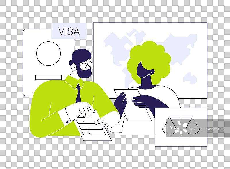 咨询移民律师的抽象概念图片素材