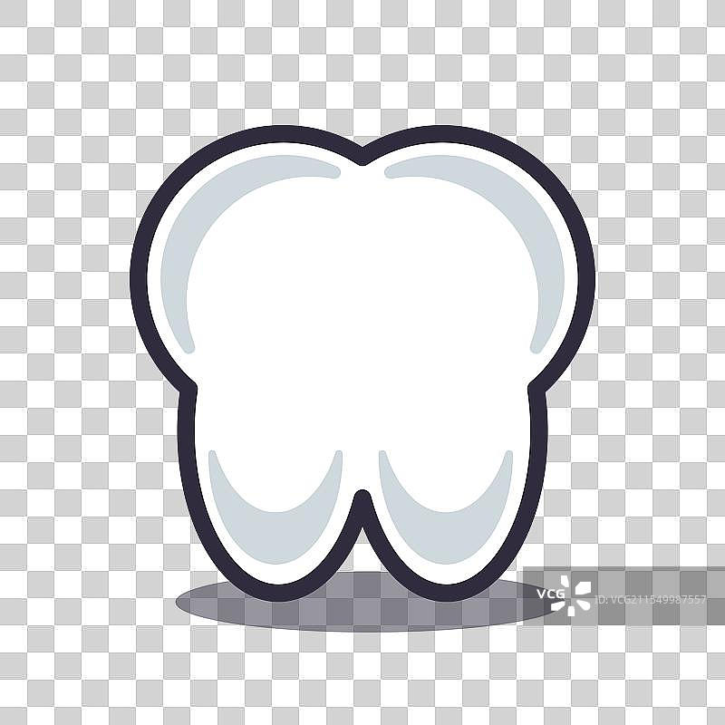 牙齿的卡通形象图片素材