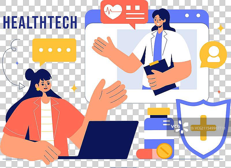 现代高科技健康技术图片素材