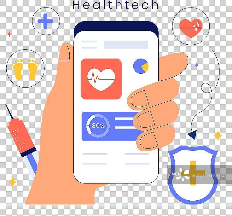 现代高科技健康技术图片素材