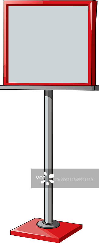 正面视图的空白白色广告展架或横幅模型图片素材